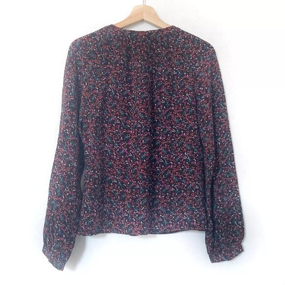 Whistles‎ Starflower Print Floral Classic Balloon Sleeve Blouse Top Size 8 - Picture 3 of 13